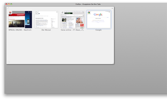 Firefox 4 Test - Gruppierte Tabs