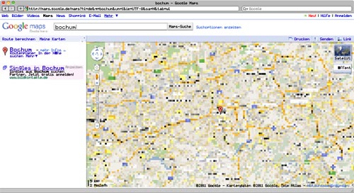 Bochum in Google Maps